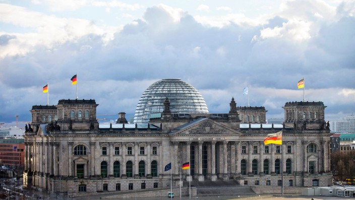A general view of the Reichstag building in Berlin