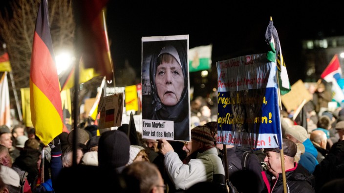 Demo der Anti-Islam-Bewegung Pegida in Dresden