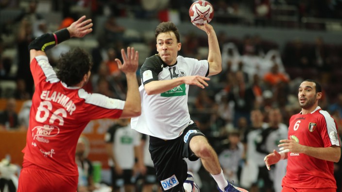 Achtelfinale der Handball-WM: Patrick Groetzki und die deutschen Handballer flogen über das Feld - am Ende stand der Viertelfinal-Einzug.