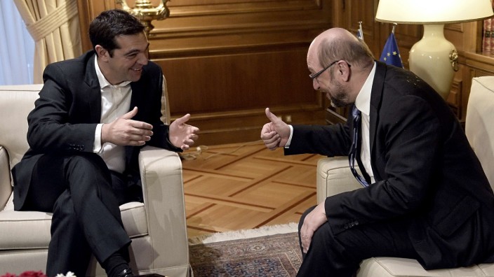 Martin Schulz trifft Alexis Tsipras