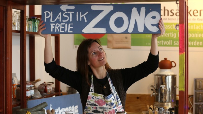"Plastikfreie Zone": Vor einem Jahr hat Katrin Schüler ihr Geschäft Plastikfreie Zone eröffnet.