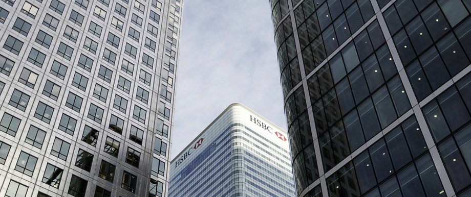 HSBC: Die Zentrale der HSBC-Bank in der Canary Wharf in London