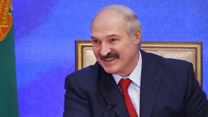 Weißrusslands Rolle als Friedensmittler: Weißrusslands Präsident Lukaschenko bei einer Pressekonferenz in Minsk Ende Januar.