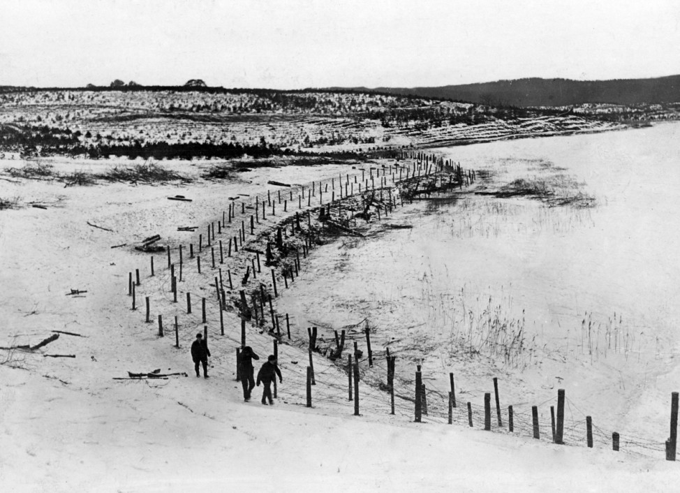 Stacheldrahtverhaue an den Masurischen Seen, 1915; Winterschlacht