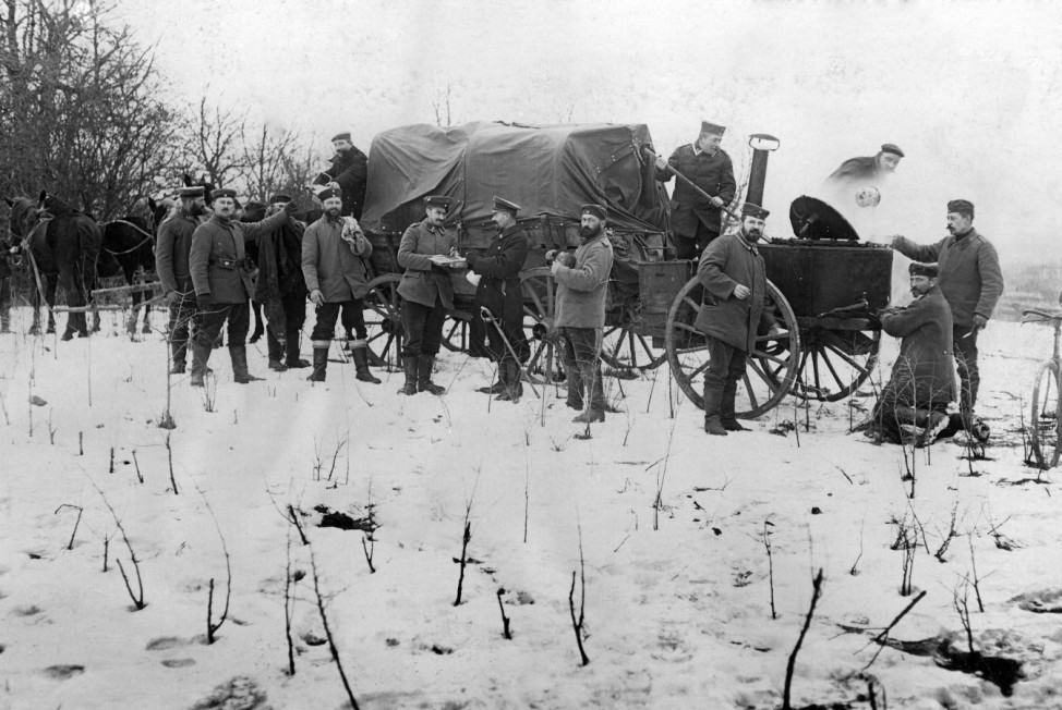 Russische Feldküche, 1915; Winterschlacht