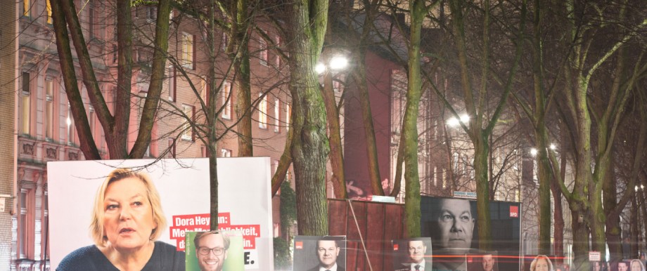 Wahlplakate in Hamburg