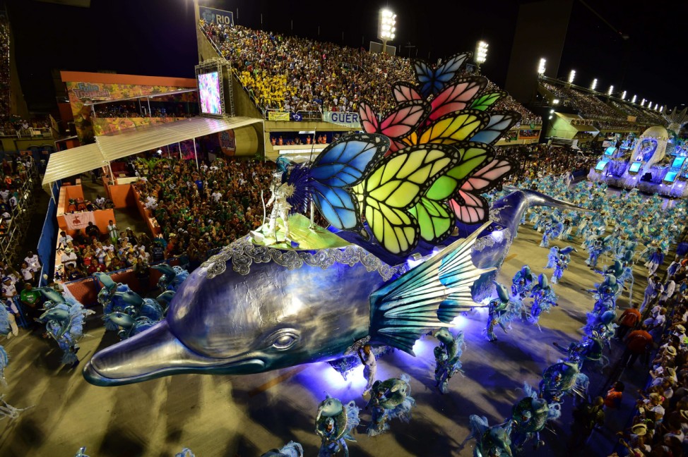 Karneval in Rio de Janeiro, Brasilien, Umzug der Sambaschule Portela, Samba, Sambódromo