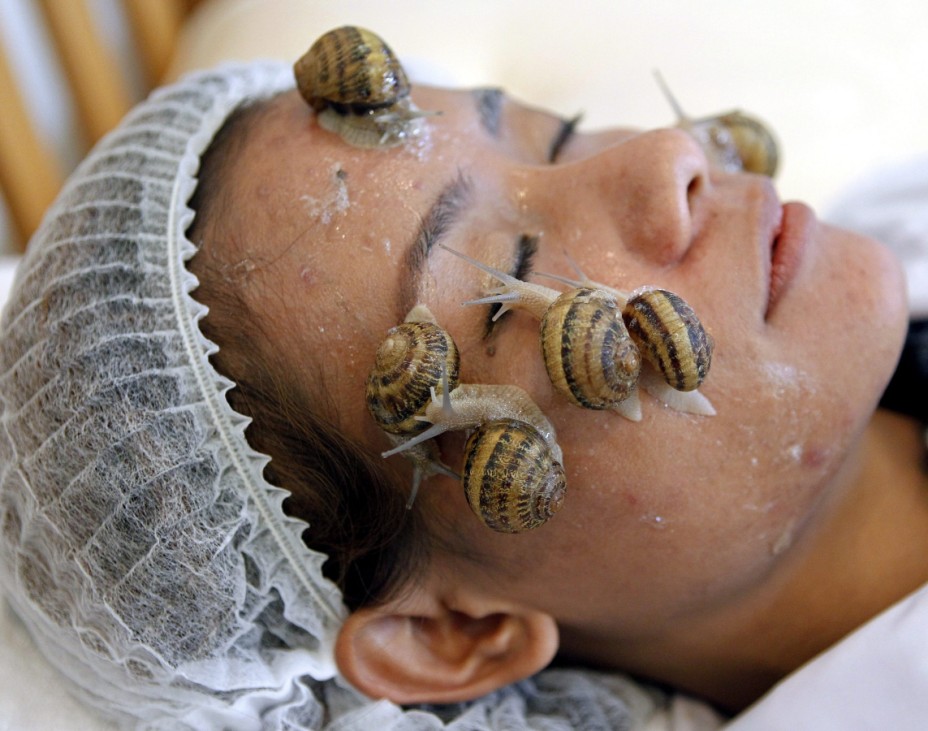 Thai snail slime face and skin care treatment