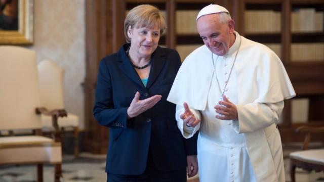 Pope Francis Meets With Chancellor of Germany  Angela Merkel