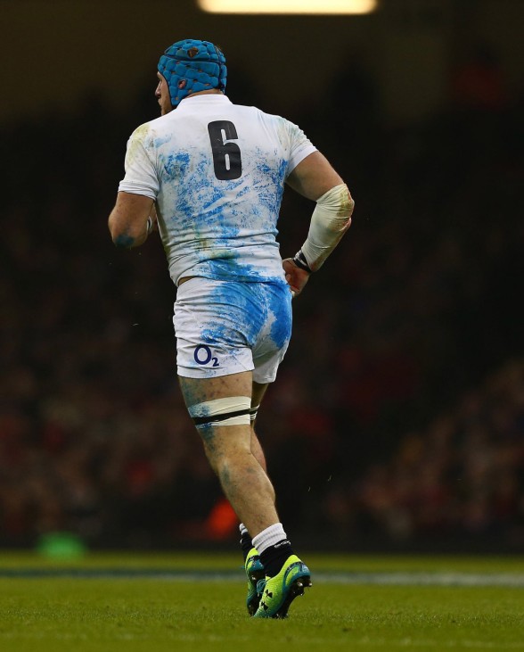 James Haskell of England covered in blue paint BPI_KM_WALES_ENGLAND_060215_044 jpg PUBLICATIONxNOTxI; James Haskell