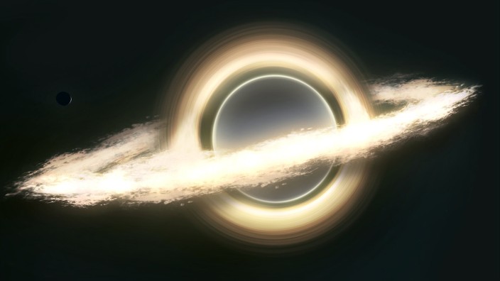 Astronomie: So schön kann es nur Hollywood: Das Schwarze Loch in "Interstellar".