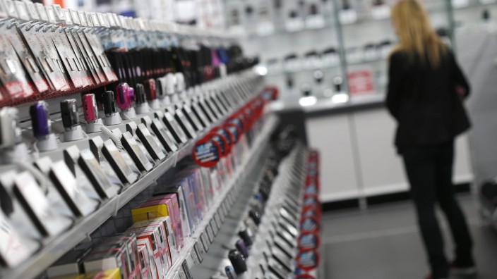 Woman walks in the European state-of-the-art store of German electronics retailer Media-Saturn in Ingolstadt