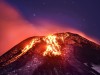 Volcano Villarrica eruption