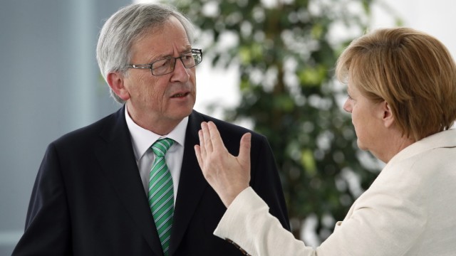 Juncker und Merkel: Nicht immer einer Meinung: EU-Kommissionschef Jean-Claude Juncker und Bundeskanzlerin Angela Merkel.