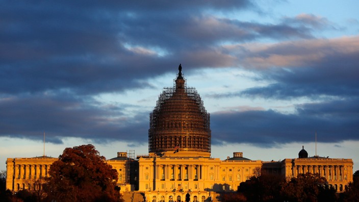 US Capitol is seen at sunset in Washington