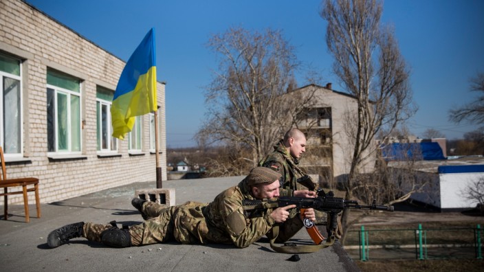 Ukrainian Soldiers Take A Break From The Frontline Near Mariupol
