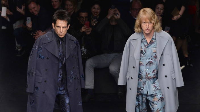 Ben Stiller bei Pariser Fashion Week: Stiller und Wilson überraschten das Valentino-Publikum in Paris.