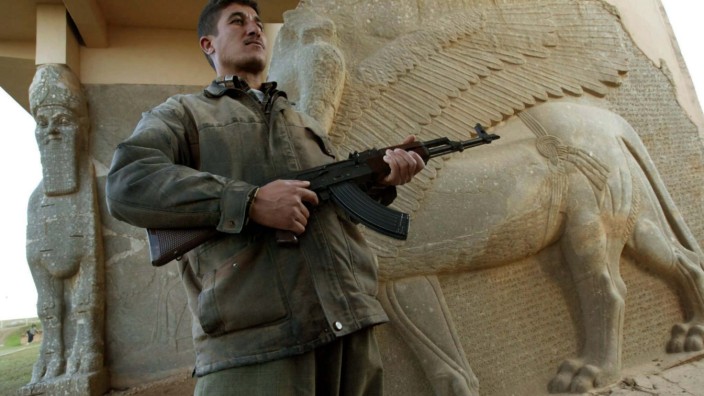 Wachposten an historischen Stätten im Irak