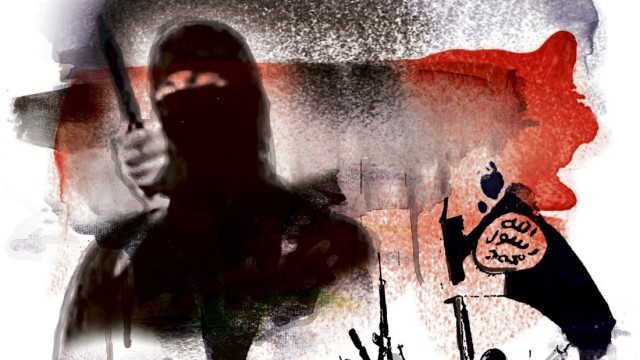 Literatur über IS-Terrormiliz: Illustration: Stefan Dimitrov