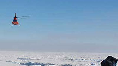 Zum Nordpol und zurück (IX): Flug übers Eis