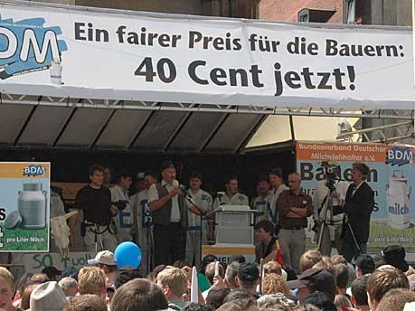 Demonstration des Bundesverbands Deutscher Milchviehhalter