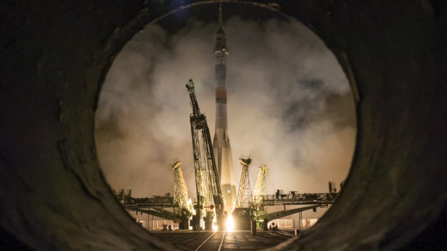 Ein Jahr lang im All: Die russissche Sojus-Rakete startete am Freitag.
