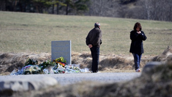 Local People Remember The Victims of Germanwings Airbus Flight Near To The Crash Site
