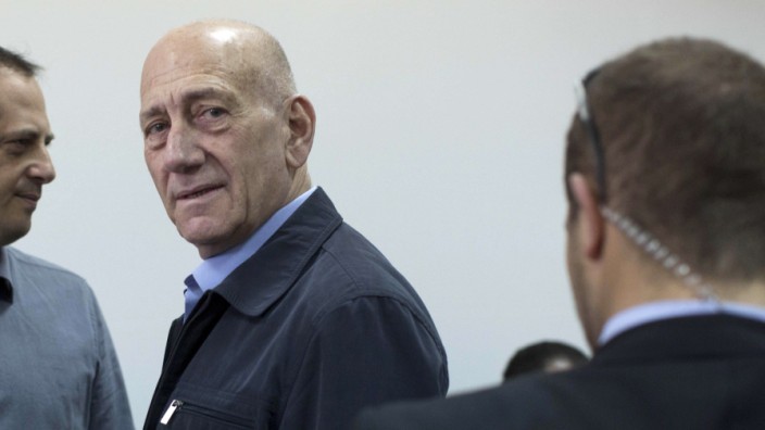 Korruptionsskandal in Israel: Ehud Olmert im Gerichtssaal in Jerusalem