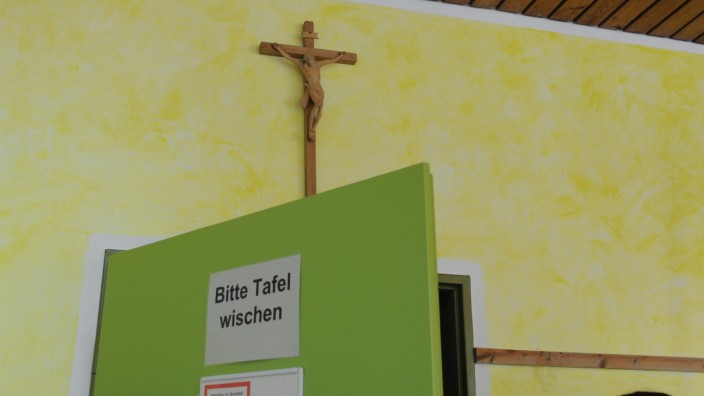 Kruzifix in Münchner Klassenzimmer, 2011