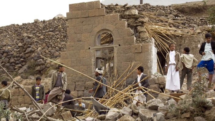 Konflikt im Jemen: Zerstörungen durch die Luftangriffe der von Saudi-Arabien geführten Allianz.