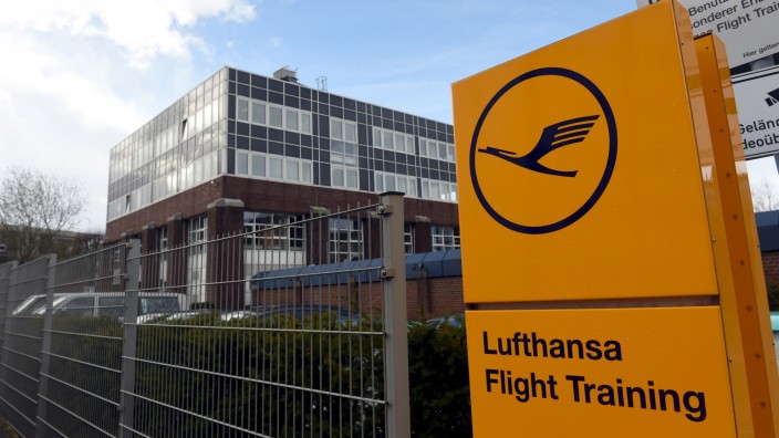 Entrance of a Lufthansa Flight Training school is pictured in Bremen