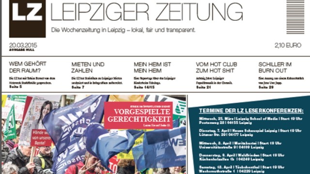 Neues Wochenblatt: Neuland: Die Testausgabe der Leipziger Zeitung.