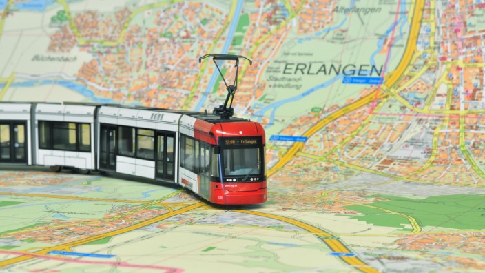 Metropolregion Nürnberg: So in etwa müsste man sich die Tram von Herzogenaurach über Erlangen nach Nürnberg vorstellen.