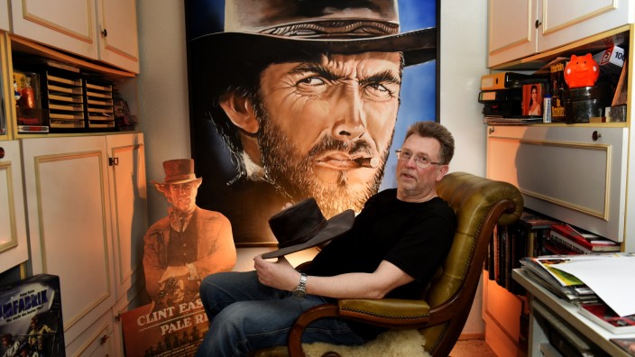 Clint-Eastwood-Sammlung: Clint Eastwood.Die weltweit grösste Sammlung gehört den Münchner Sammler Thomas Pollmer . Foto:Catherina