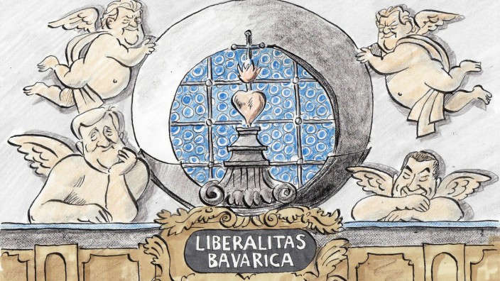 "Liberalitas Bavarica": Bayernbarock. SZ-Zeichnung: Dieter Hanitzsch