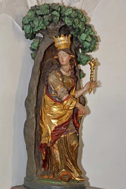 Fürstenfeldbruck: Die Darstellung von Edigna in der Linde steht bis heute neben dem Gotteshaus.