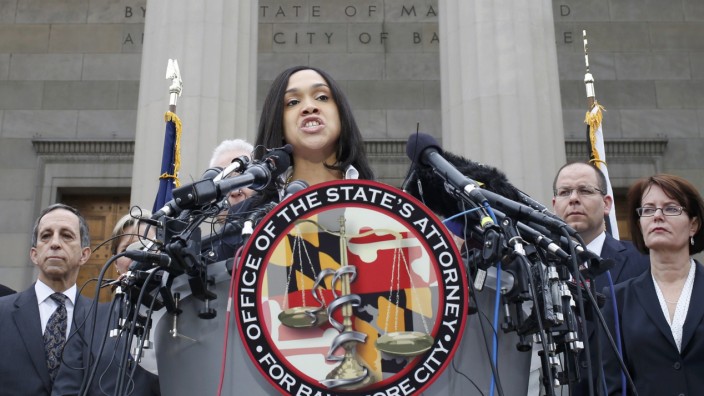 Baltimore state attorney Marilyn Mosby speaks on recent violence in Baltimore