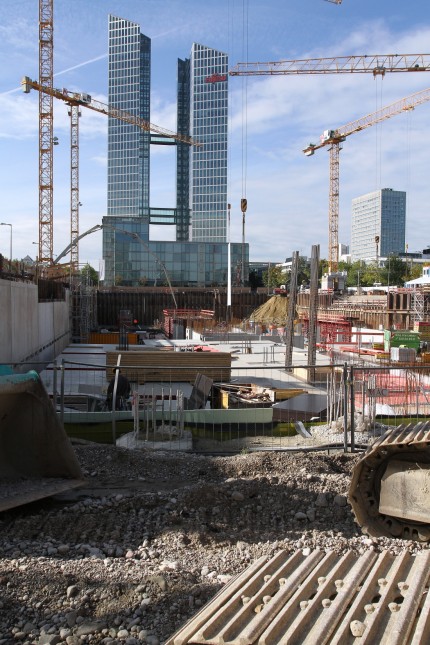 Baustelle für neue Microsoft Firmenzentrale in München, 2014