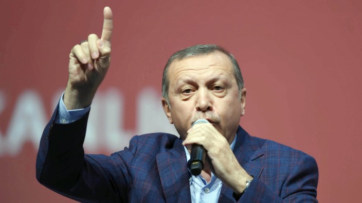 Recep Tayyip Erdogan spricht in Karlsruhe