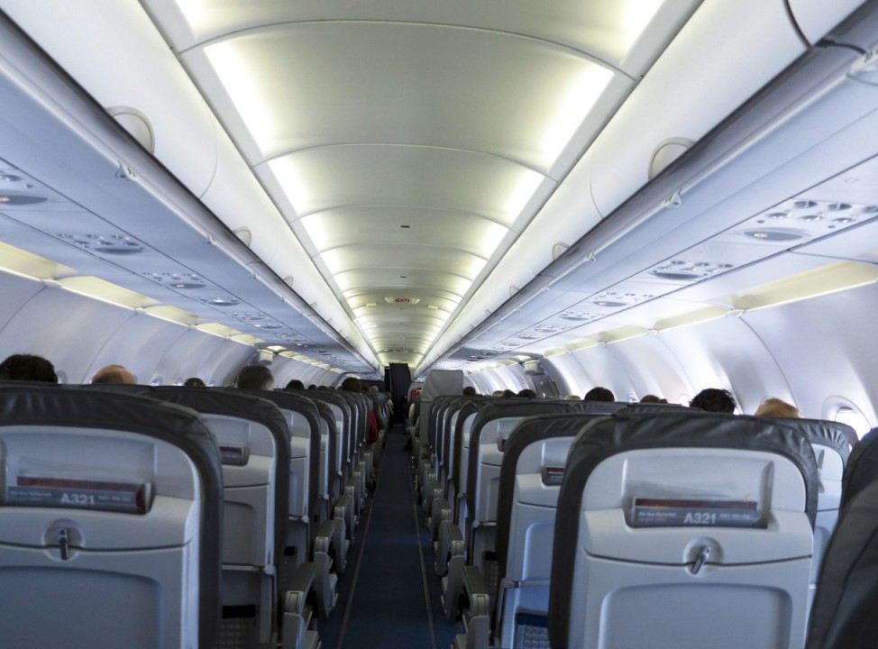 Passengers are seated aboard Airbus A321 operating Germanwings flight 4U9441, formerly 4U9525 from Barcelona to Dusseldorf
