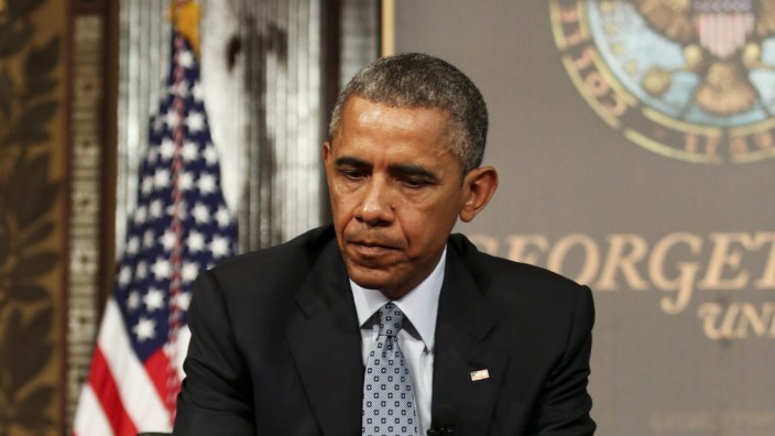 US President Barack Obama participates in a panel on overcoming p