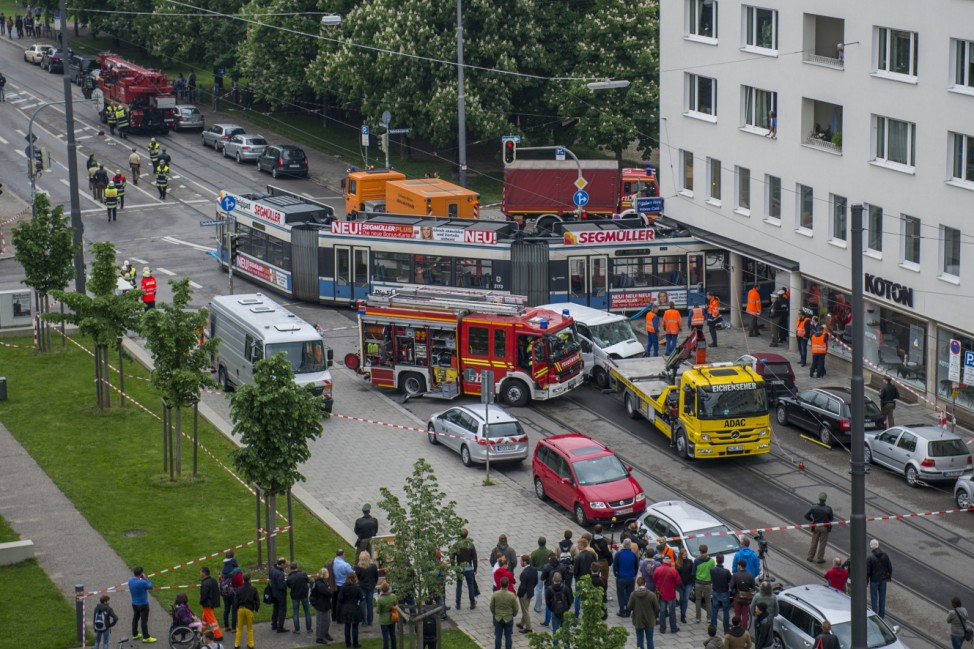 Verkehrsunfall mit Tram in München