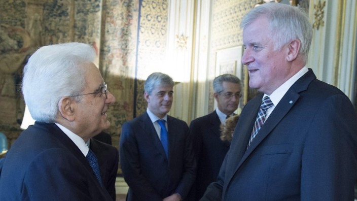 Mattarella meets Bavaria PM Seehofer in Rome