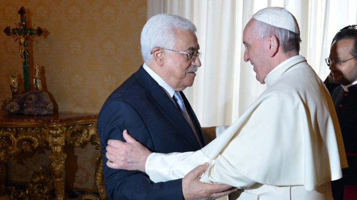 Vatikan: Mahmud Abbas bei seiner Audienz mit Papst Franziskus.