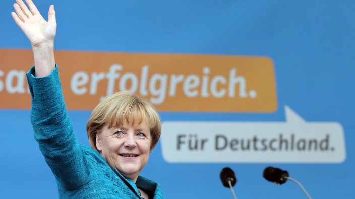 Merkel auf Wahlkampftour in Dresden