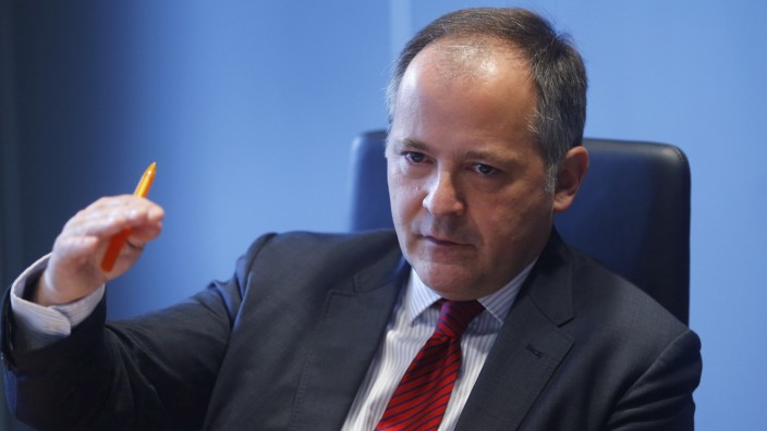 Coeure, executive board member of the ECB, speaks during an interview with Reuters in Frankfurt