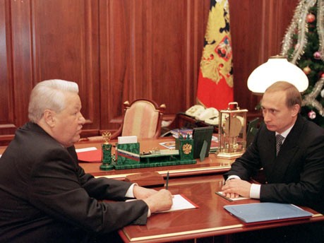 Jelzin, Putin, dpa