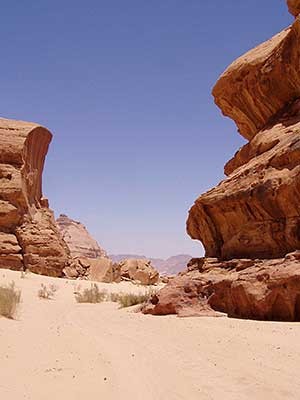 Im Wadi Rum in Jordanien, ddp