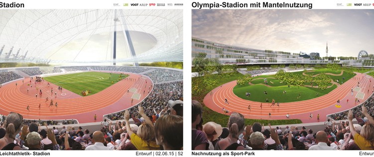 Hamburger Olympiabewerbung: So unterschiedlich sehen die Entwürfe für das Hamburger Olympiastadion aus.