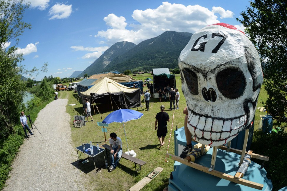 Protestcamp in Garmisch gegen G-7-Gipfel